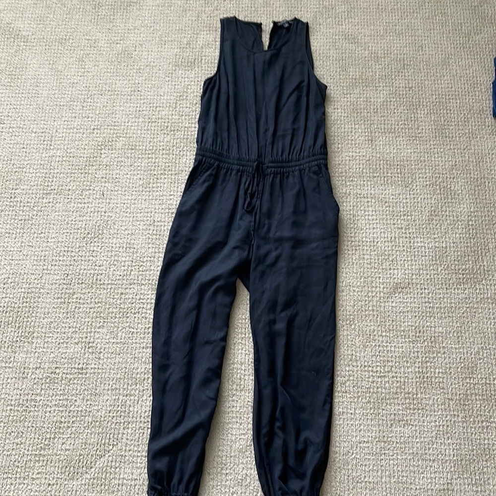 Black banana republic drawstring waist jumpsuit.
